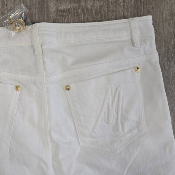Nwt Marciano White Flared Cotton Denim Pants size 29 - Picture 6 of 8
